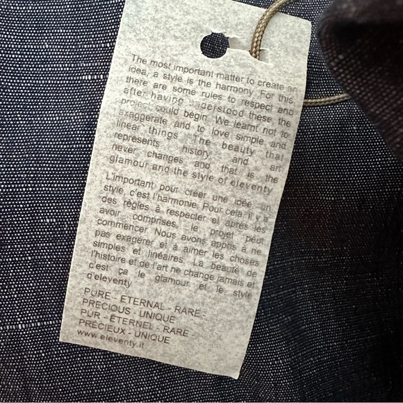 Eleventy V Neck Sleeveless Flax Linen Blend Pleated Maxi Dress Size US 0 EU 38 - Picture 13 of 13